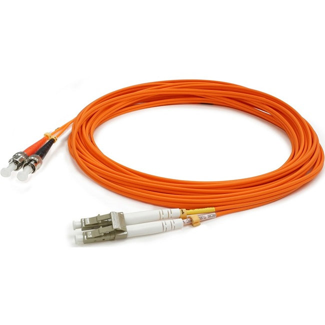 AddOn 100m LC (Male) to ST (Male) Orange OM1 Duplex Fiber OFNR (Riser-Rated) Patch Cable - ADD-ST-LC-100M6MMF