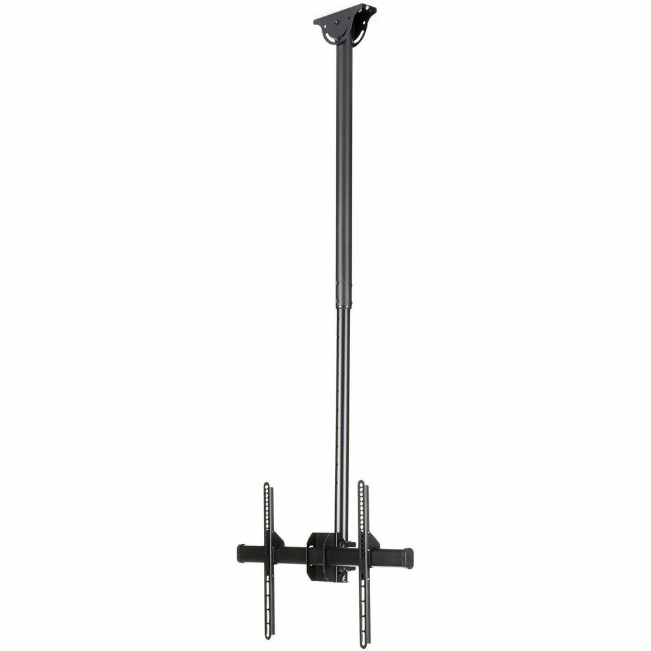 StarTech.com TV Ceiling Mount, Full-Motion Hanging Single Screen Vesa Mount for 32"-75" TVs / Displays - Height Adjustable Telescopic Pole - FLATPNLCEIL