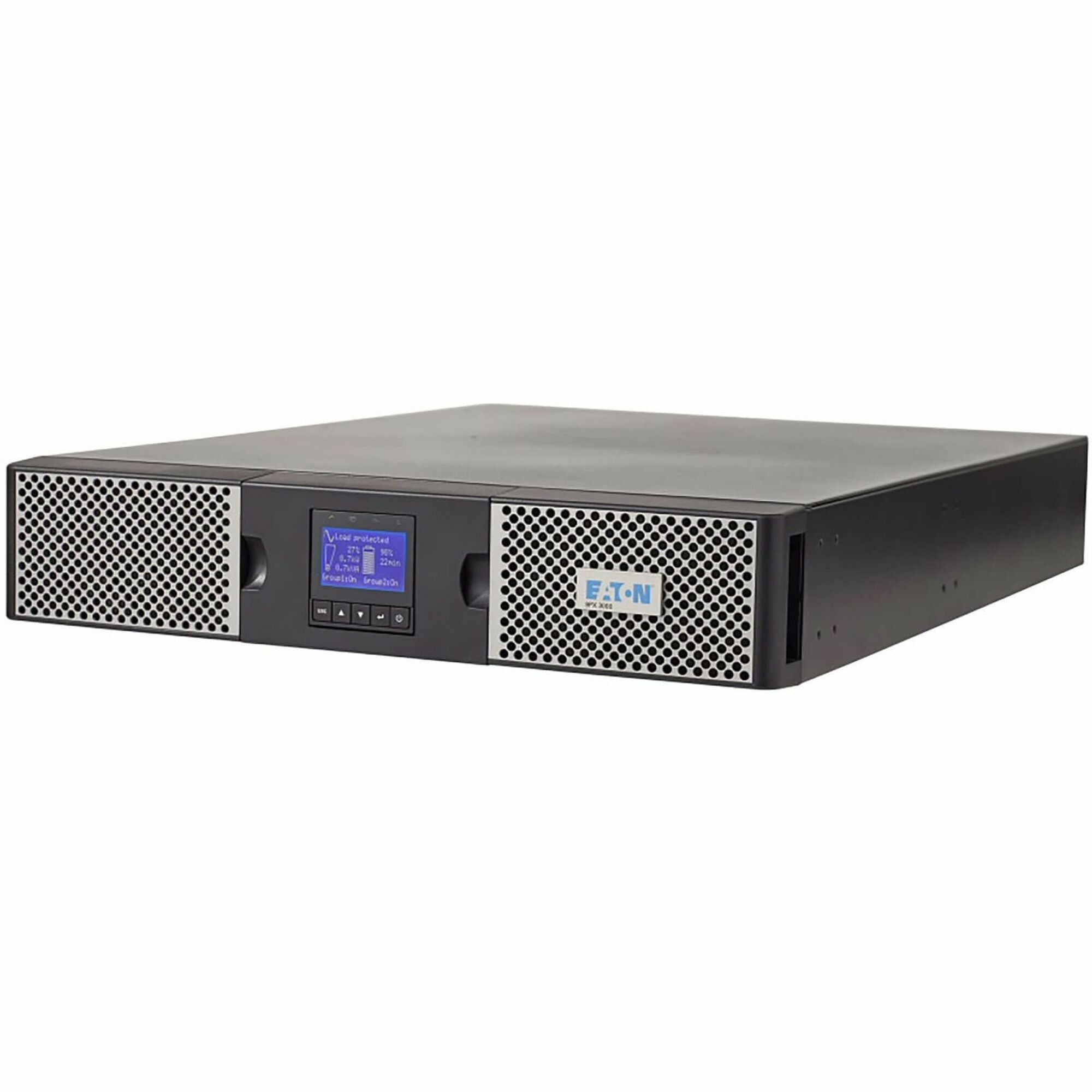 Eaton 9PX 700VA 630W 120V Online Double-Conversion UPS - 5-15P, 8x 5-15R Outlets, Cybersecure Network Card Option, Extended Run, 2U Rack/Tower - Battery Backup - 9PX700RT