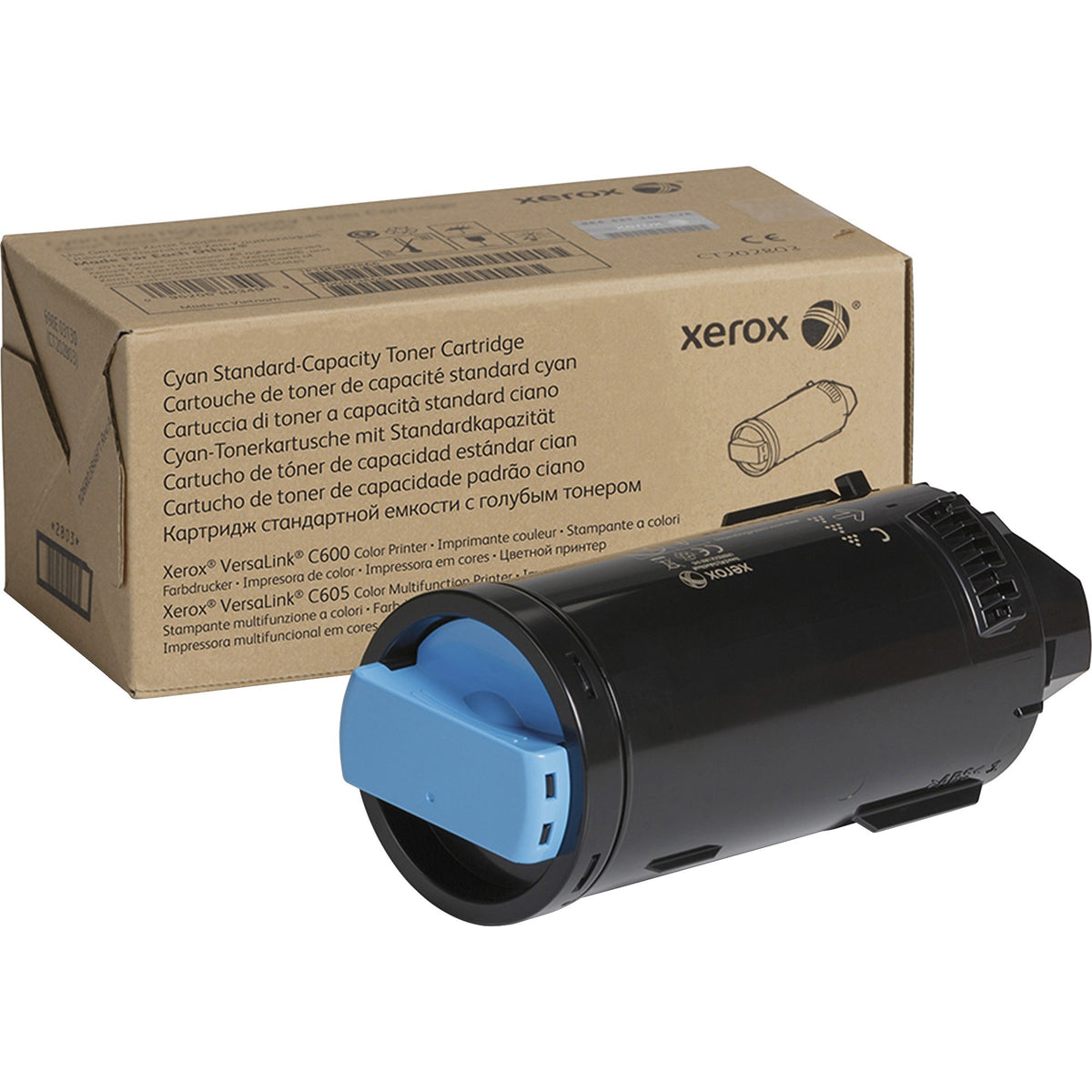 Xerox Original Standard Yield Laser Toner Cartridge - Cyan - 1 Each - 106R03896