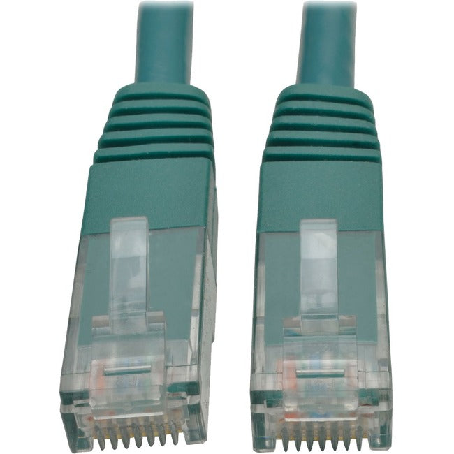 Eaton Tripp Lite Series Cat6 Gigabit Molded (UTP) Ethernet Cable (RJ45 M/M), PoE, Green, 2 ft. (0.61 m) - N200-002-GN