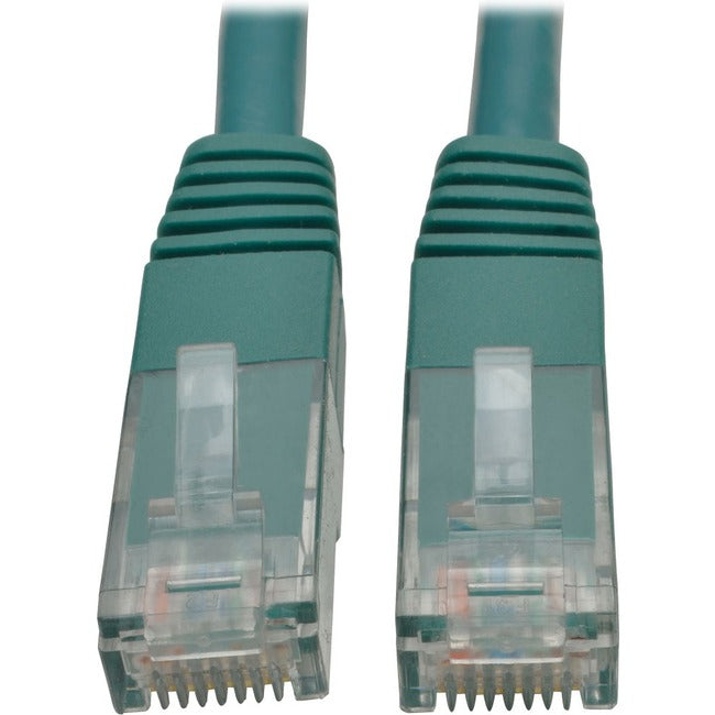 Eaton Tripp Lite Series Cat6 Gigabit Molded (UTP) Ethernet Cable (RJ45 M/M), PoE, Green, 3 ft. (0.91 m) - N200-003-GN