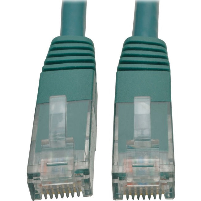 Eaton Tripp Lite Series Cat6 Gigabit Molded (UTP) Ethernet Cable (RJ45 M/M), PoE, Green, 10 ft. (3.05 m) - N200-010-GN