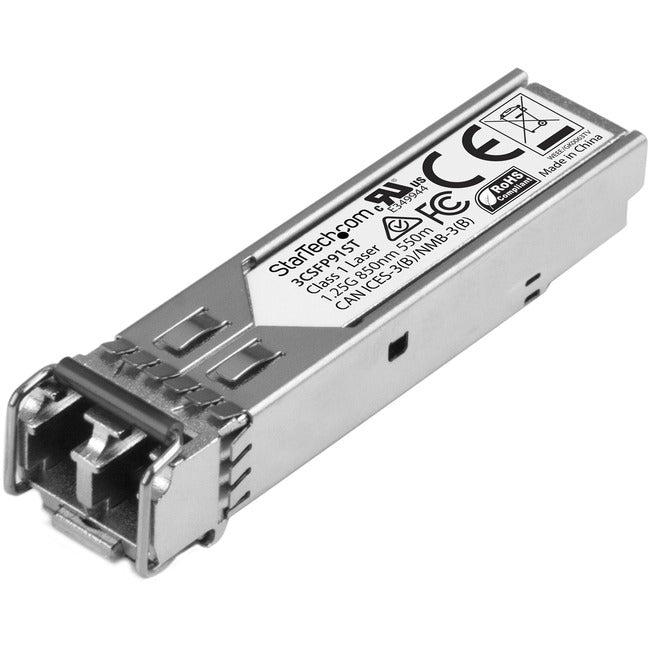 StarTech.com HPE 3CSFP91 Compatible SFP Module - 1000BASE-SX - 1GE Gigabit Ethernet SFP 1GbE Multi Mode Fiber Optic Transceiver - 550m DDM - 3CSFP91ST