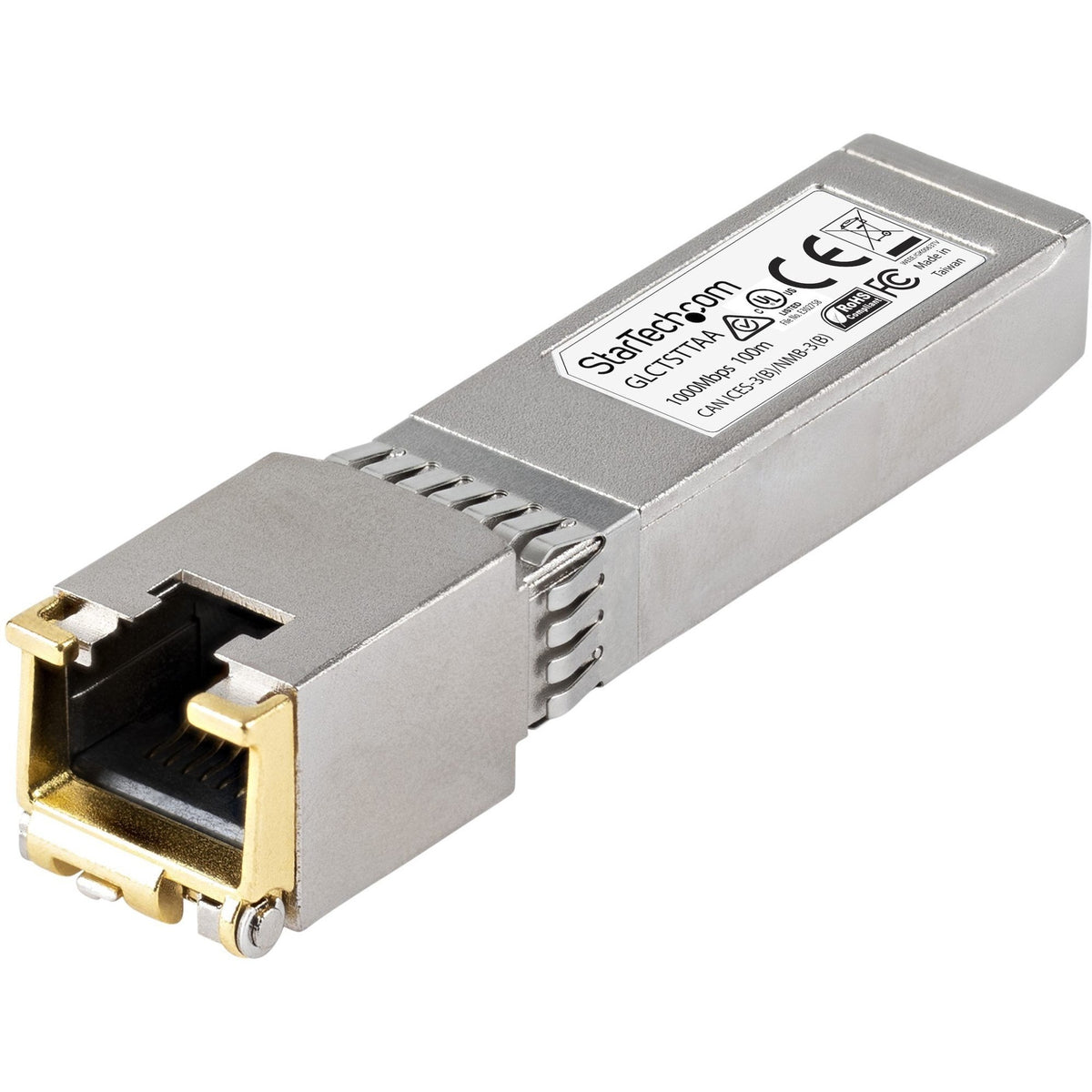 StarTech.com Cisco GLC-T Compatible SFP Module - 1000BASE-T - 1GE Gigabit Ethernet SFP SFP to RJ45 Cat6/Cat5e Transceiver - 100m - GLCTSTTAA