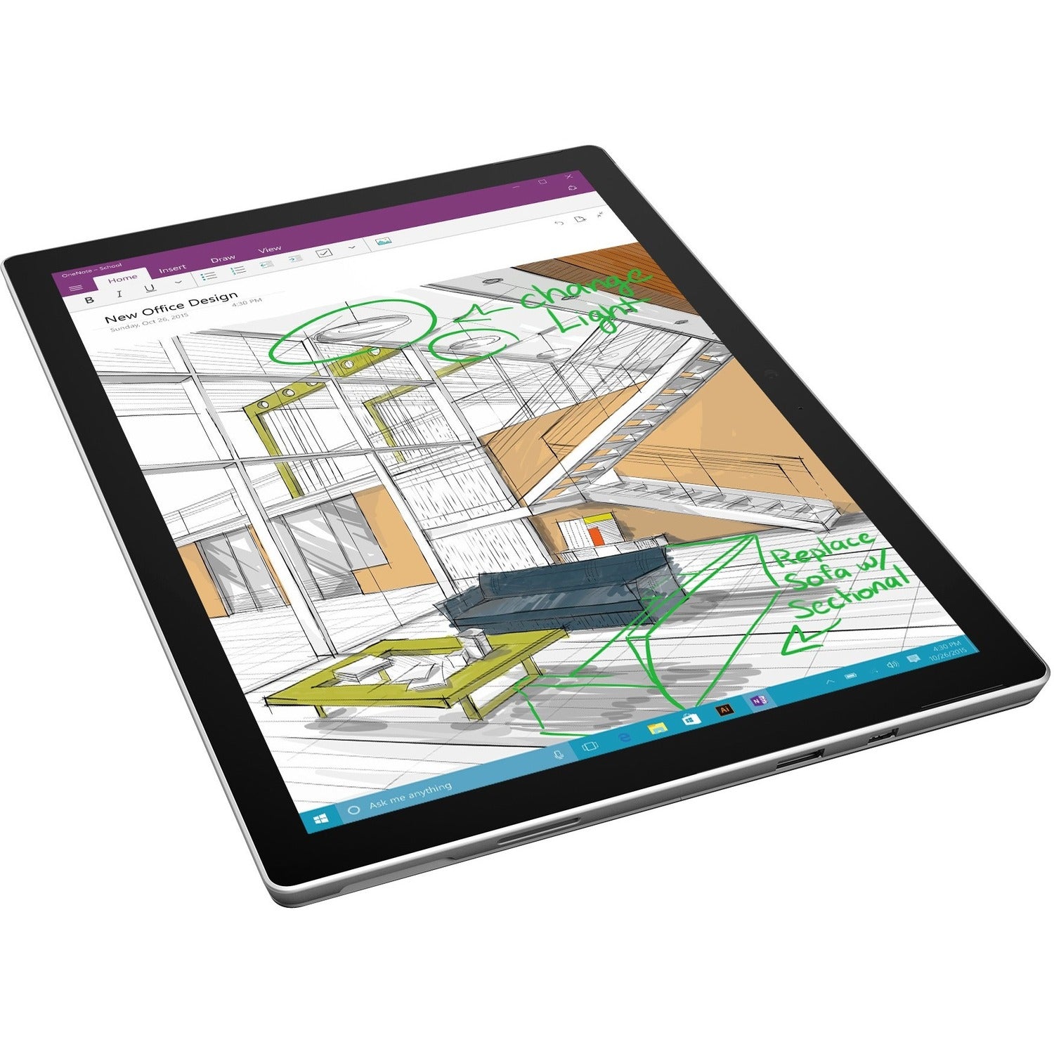 Microsoft Surface Pro 4 Tablet - 12.3" - 4 GB - 128 GB SSD - Windows 10 Pro - Silver - Demo - FLU-00001
