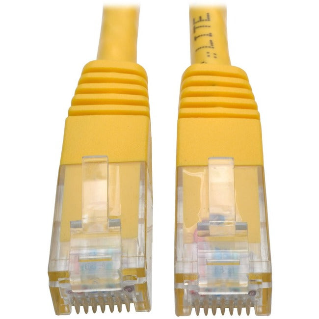 Eaton Tripp Lite Series Cat6 Gigabit Molded (UTP) Ethernet Cable (RJ45 M/M), PoE, Yellow, 2 ft. (0.61 m) - N200-002-YW