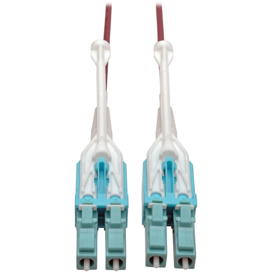 Eaton Tripp Lite Series 10G Duplex Multimode 50/125 OM4 LSZH Fiber Optic Cable (LC/LC), Push/Pull Tabs, Magenta, 1 m - N821-01M-MG-T