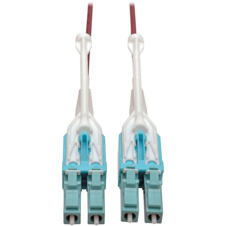 Eaton Tripp Lite Series 10G Duplex Multimode 50/125 OM4 LSZH Fiber Optic Cable (LC/LC), Push/Pull Tabs, Magenta, 1 m - N821-01M-MG-T