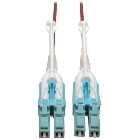 Eaton Tripp Lite Series 10G Duplex Multimode 50/125 OM4 LSZH Fiber Optic Cable (LC/LC), Push/Pull Tabs, Magenta, 5 m - N821-05M-MG-T