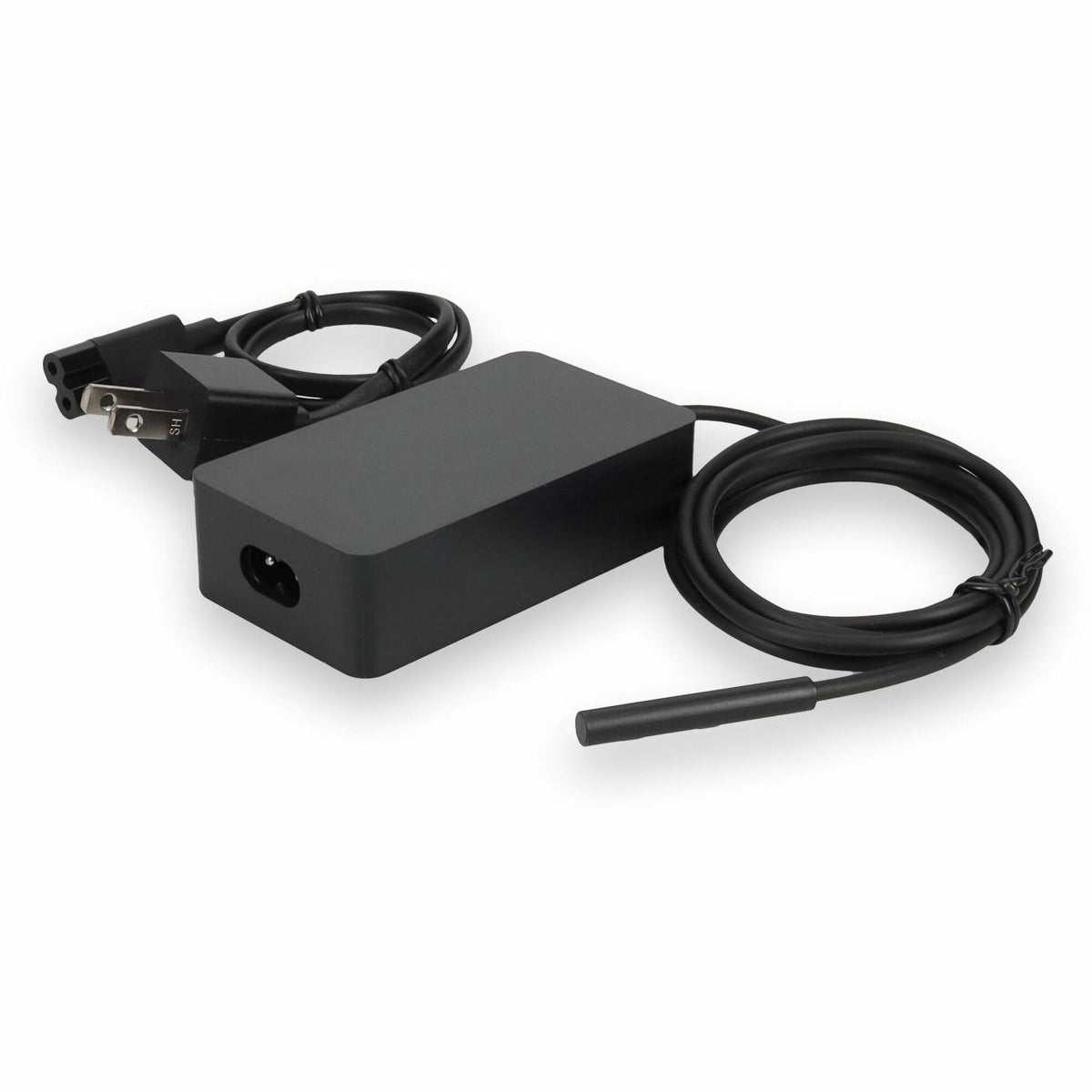 AddOn Microsoft Q4Q-00001 Compatible 65W 15V at 4A Black Magnetic Tip Laptop Power Adapter and Cable - Q4Q-00001-AA