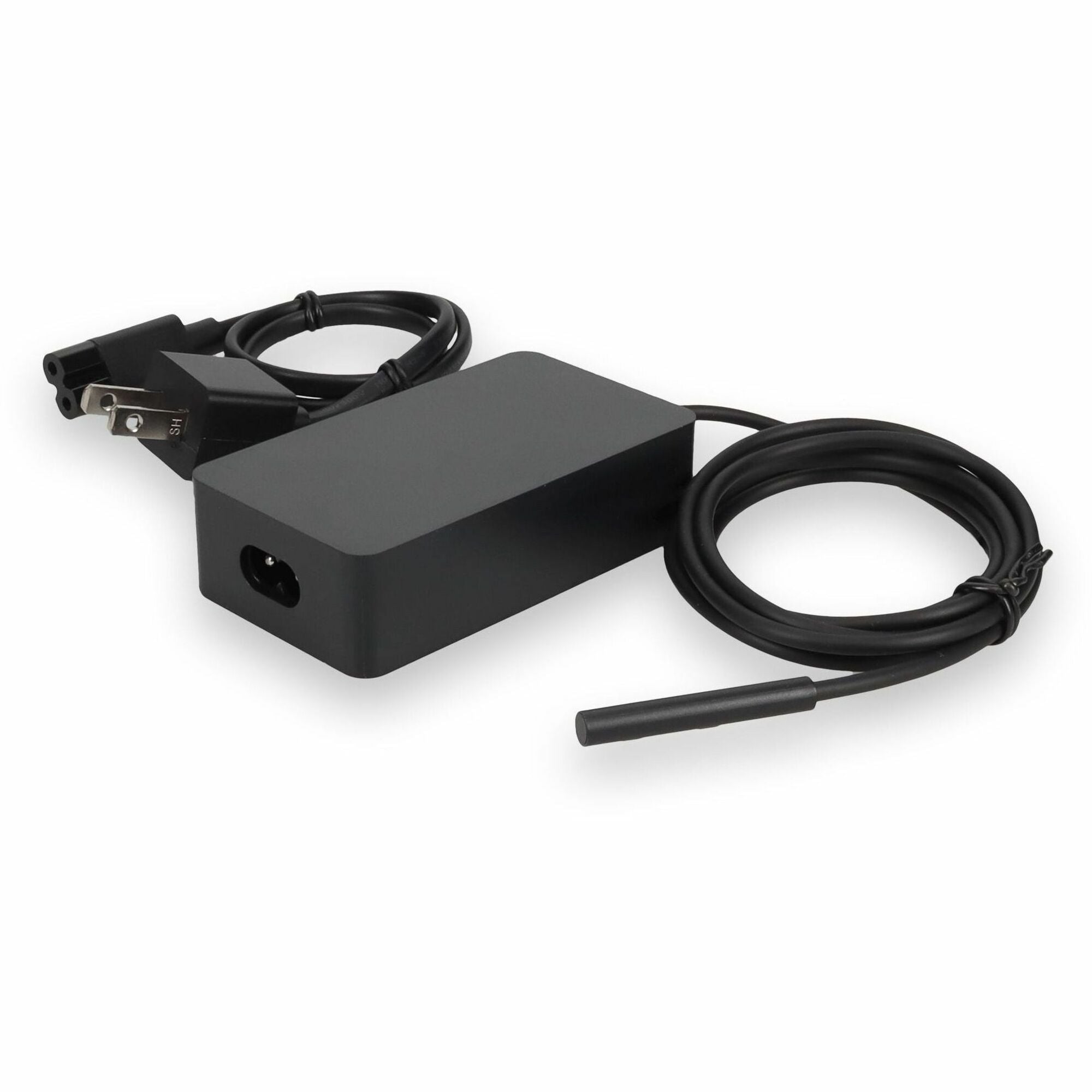 AddOn Microsoft Q4Q-00001 Compatible 65W 15V at 4A Black Magnetic Tip Laptop Power Adapter and Cable - Q4Q-00001-AA