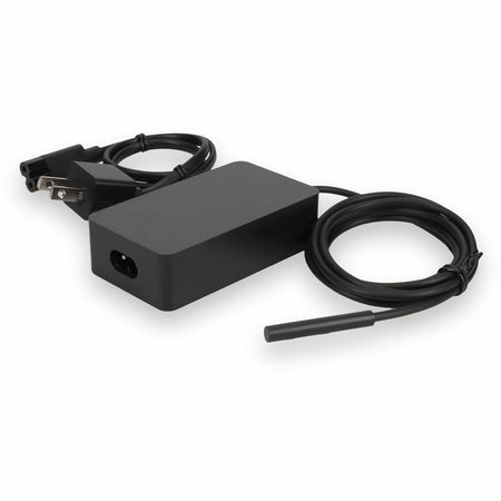 AddOn Microsoft Q4Q-00001 Compatible 65W 15V at 4A Black Magnetic Tip Laptop Power Adapter and Cable - Q4Q-00001-AA