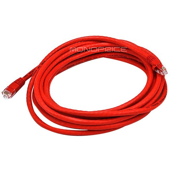 Monoprice Cat6 24AWG UTP Ethernet Network Patch Cable, 14ft Red - 2311