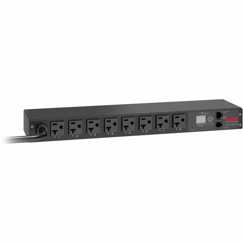 APC NetShelter Switched Rack PDU, 1U, 20A, 120V, 8 NEMA 5-20 outlet - AP7901B