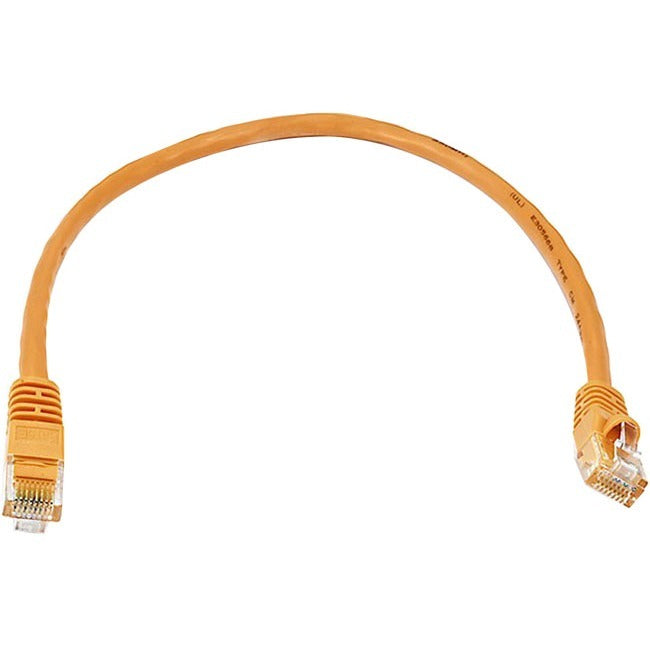 Monoprice Cat6 24AWG UTP Ethernet Network Patch Cable, 1ft Orange - 3412