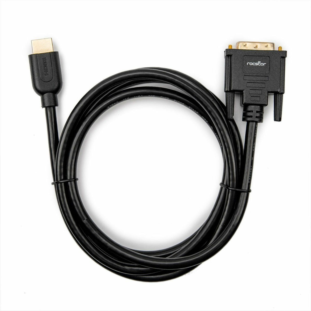 Rocstor Premium HDMI to DVI-D Cable - M/M - 6 ft - 1 x DVI-D Male - 1 x Male HDMI - Y10C124-B1