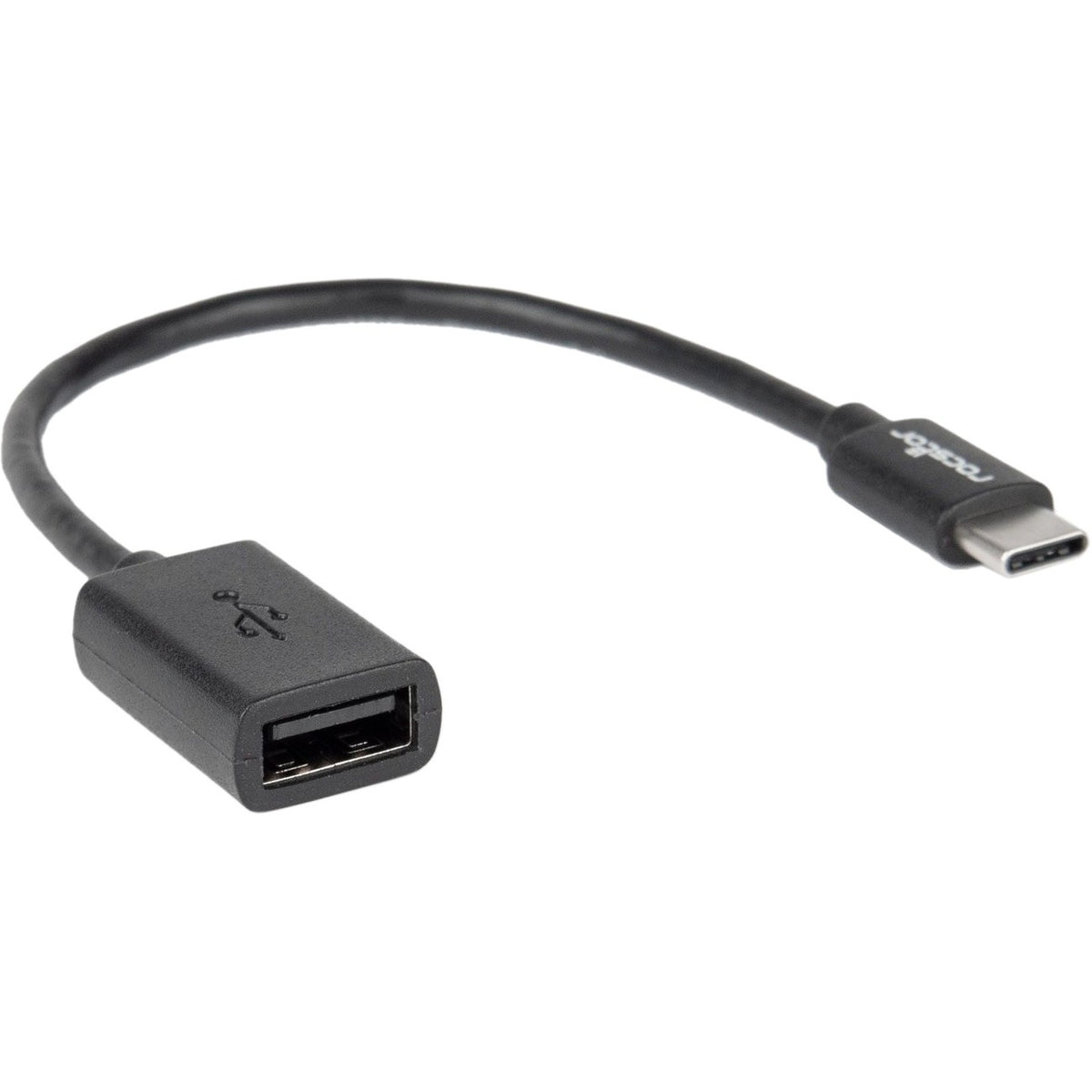 Rocstor Premium 6" USB-C to USB-A Adapter M/F - USB 2.0 - USB Type C to A Converter - For use of USB C devices such as Macbook Pro, MacBook, Chromebook, and other USB-C devices - 1 Pack - 1 x USB Type C Male - 1 x USB Type A Female - Black Adapter - Y10C142-B1