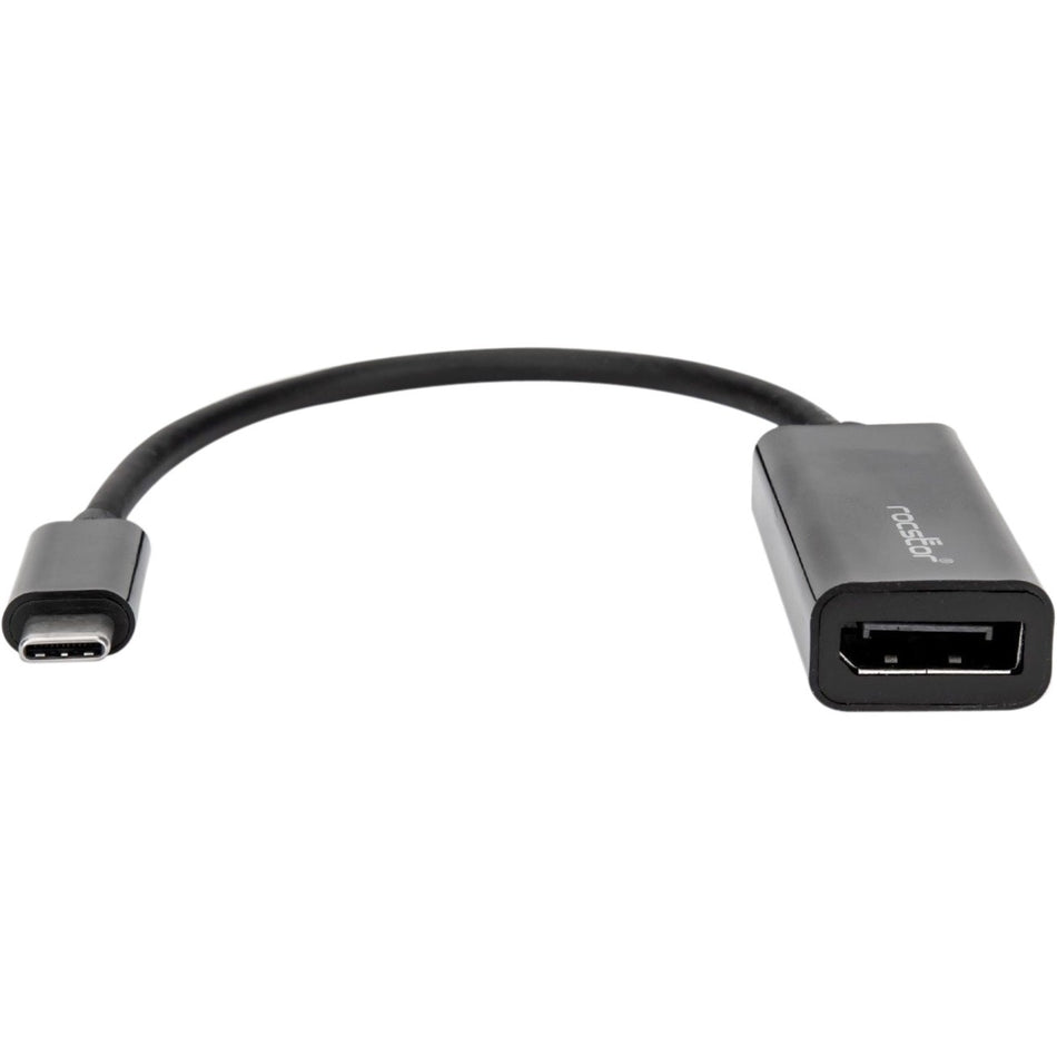Rocstor Premium USB-C to DisplayPort Adapter M/F - USB Type-C to DP Converter Adapter for Computers, Macbook, Macbook Pro, Chromebook or devices with USB C - 6" - USB Type C - For connections via USB-C to DisplayPort for Monitors, Projector, HDTV, and Audio/Video Device- 1 Pack - 1 x USB Type C Male - 1 x DisplayPort Female Digital Audio/Video ADAPTER - Black - Y10C131-B1