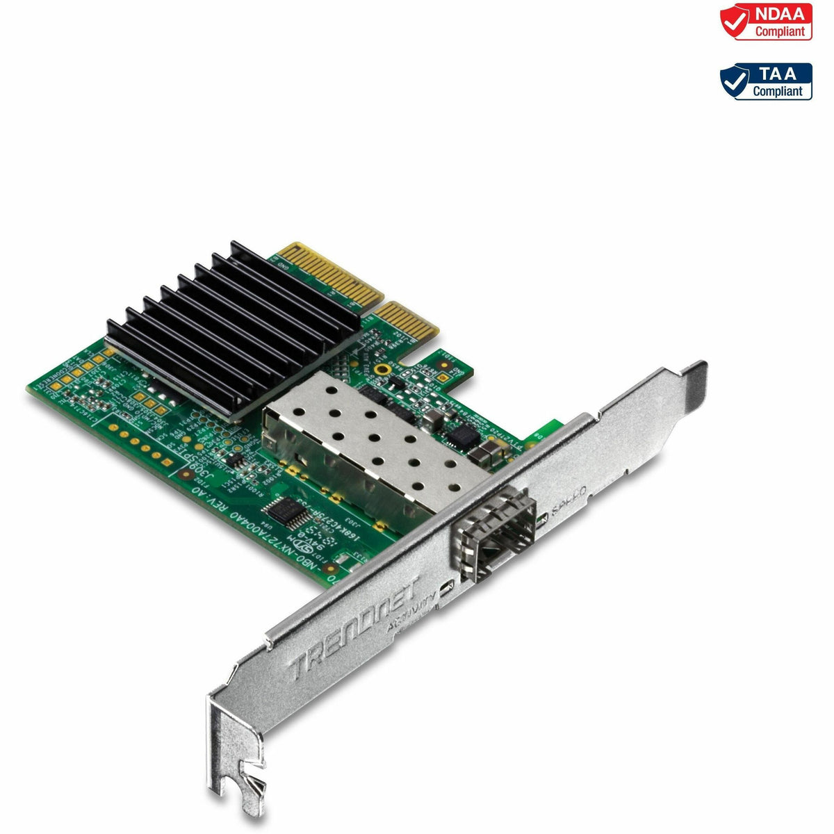 TRENDnet 10 Gigabit PCIe SFP+ Network Adapter, Convert A PCIe Slot Into A 10G SFP+ Slot, Supports 802.1Q, Standard & Low-Profile Brackets Included, Compatible With Windows & Linux, Black, TEG-10GECSFP - TEG-10GECSFP