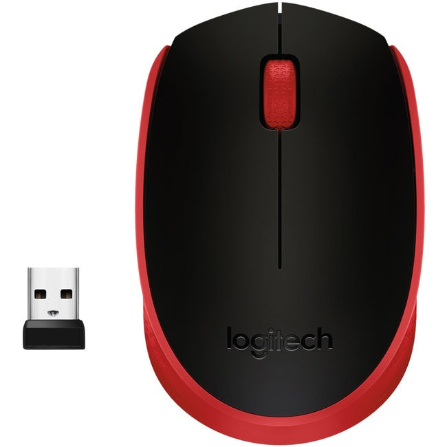 Logitech M170 Wireless Compact Mouse (Red) - 910-004941