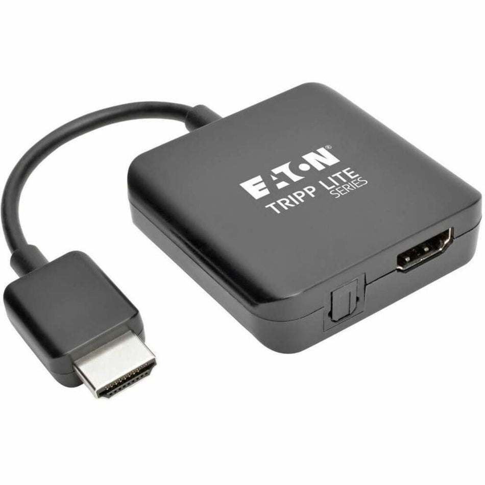 Eaton Tripp Lite Series 4K HDMI Audio De-Embedder/Extractor with TOSLINK and 3.5 mm Stereo Output, 5.1 Channel, HDCP, 4K 30Hz, 6-in. (15.24 cm) - P130-06N-AUDIO