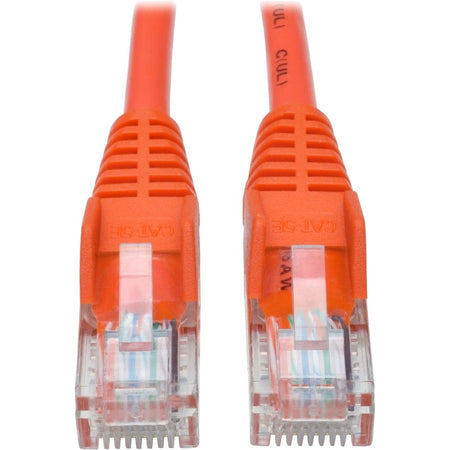 Eaton Tripp Lite Series Cat5e 350 MHz Snagless Molded (UTP) Ethernet Cable (RJ45 M/M), PoE - Orange, 25 ft. (7.62 m) - N001-025-OR