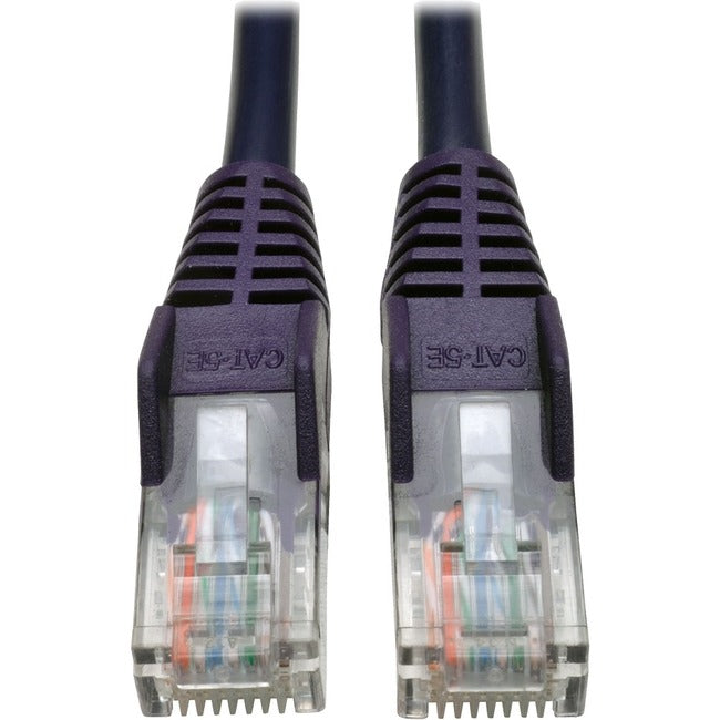 Eaton Tripp Lite Series Cat5e 350 MHz Snagless Molded (UTP) Ethernet Cable (RJ45 M/M), PoE - Purple, 3 ft. (0.91 m) - N001-003-PU