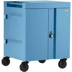 Bretford CUBE Cart AC for Up to 32 Devices w/Back Panel, Sky Paint - TVC32PAC-SKY