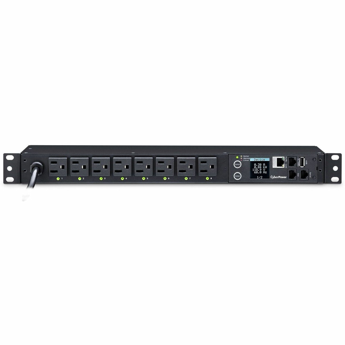 CyberPower PDU81001 100 - 120 VAC 15A Switched Metered-by-Outlet PDU - PDU81001