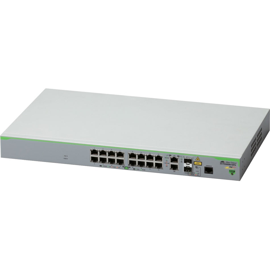 Allied Telesis CentreCOM AT-FS980M/18PS Layer 3 Switch - AT-FS980M/18PS-10