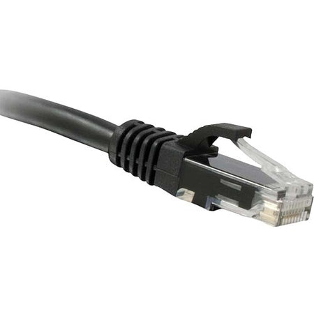 ENET Cat6 Black 12 Foot Patch Cable with Snagless Molded Boot (UTP) High-Quality Network Patch Cable RJ45 to RJ45 - 12Ft - C6-BK-12-ENC