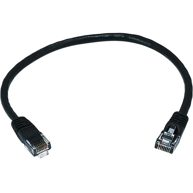 Monoprice Cat5e 24AWG UTP Ethernet Network Patch Cable, 1ft Black - 2125