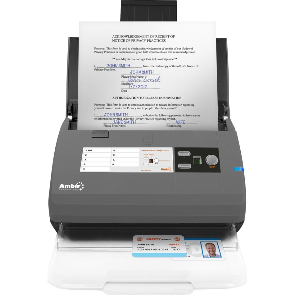 Ambir ImageScan Pro 820ix Sheetfed Scanner - 600 dpi Optical - DS820ix-AS