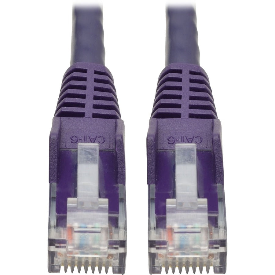 Tripp Lite by Eaton Cat6 Gigabit Snagless Molded (UTP) Ethernet Cable (RJ45 M/M) PoE Purple 15 ft. (4.57 m) - N201-015-PU