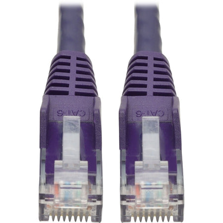 Tripp Lite by Eaton Cat6 Gigabit Snagless Molded (UTP) Ethernet Cable (RJ45 M/M) PoE Purple 15 ft. (4.57 m) - N201-015-PU