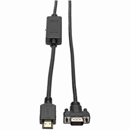 Eaton Tripp Lite Series HDMI to VGA Active Adapter Cable (HDMI to Low-Profile HD15 M/M), 10 ft. (3.1 m), TAA - P566-010-VGA