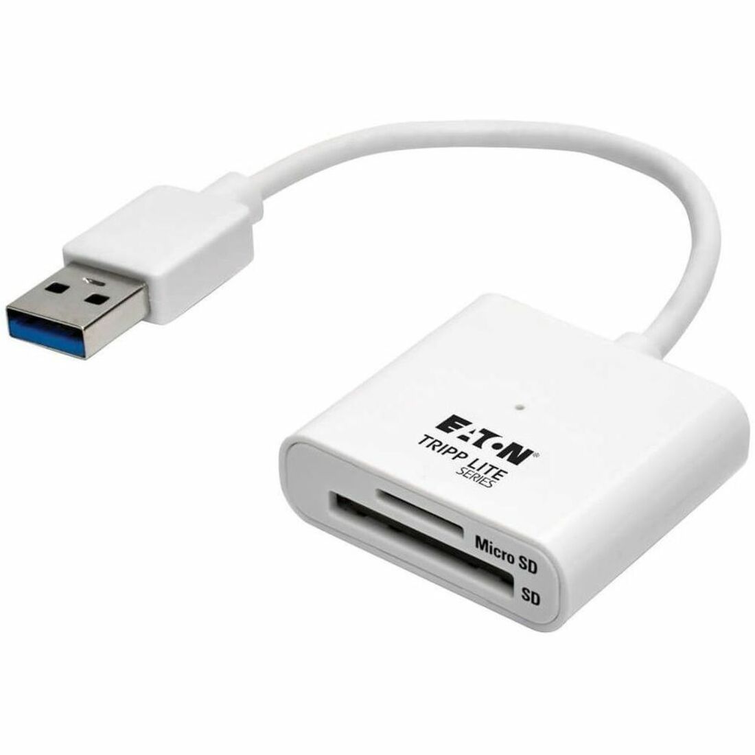 Eaton Tripp Lite Series USB 3.2 Gen 1 SuperSpeed SD/Micro SD Memory Card Media Reader with Built-In Cable, 6-in. (15.24 cm) - U352-06N-SD