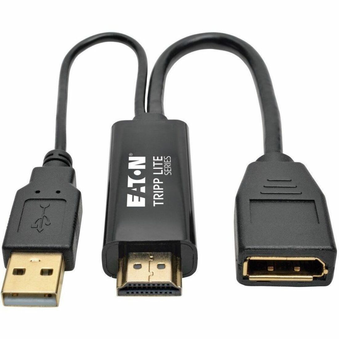 Tripp Lite by Eaton 4K HDMI to DisplayPort Active Adapter Video Converter with USB Power HDMI to DisplayPort (M/F) 4K 30Hz 6-in. (15.24 cm) - P130-06N-DP-V2