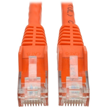 Tripp Lite by Eaton Cat6 Gigabit Snagless Molded (UTP) Ethernet Cable (RJ45 M/M) PoE Orange 15 ft. (4.57 m) - N201-015-OR
