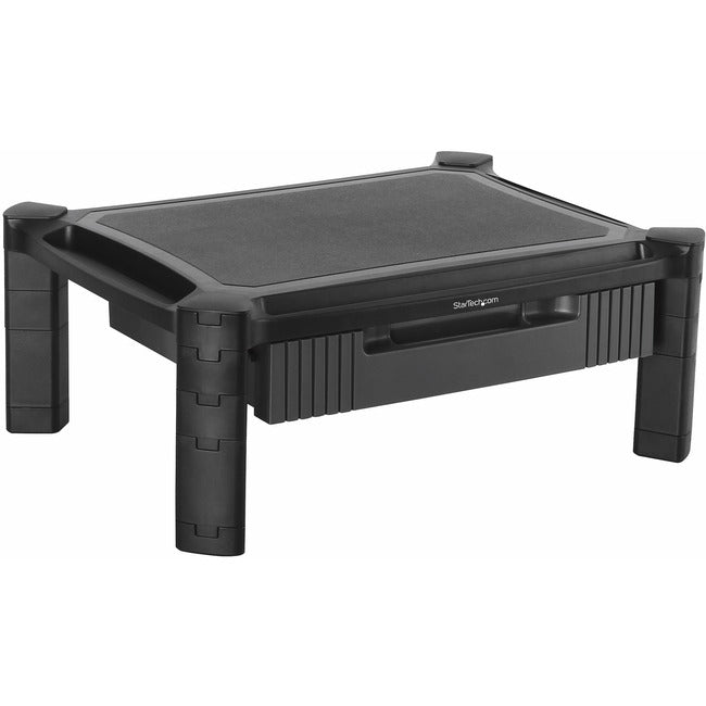 StarTech.com Adjustable Monitor Riser, Drawer, Monitors up to 32" (22lb/10kg), Adjustable Height, Monitor Stand, Computer Monitor Riser - MONSTADJD