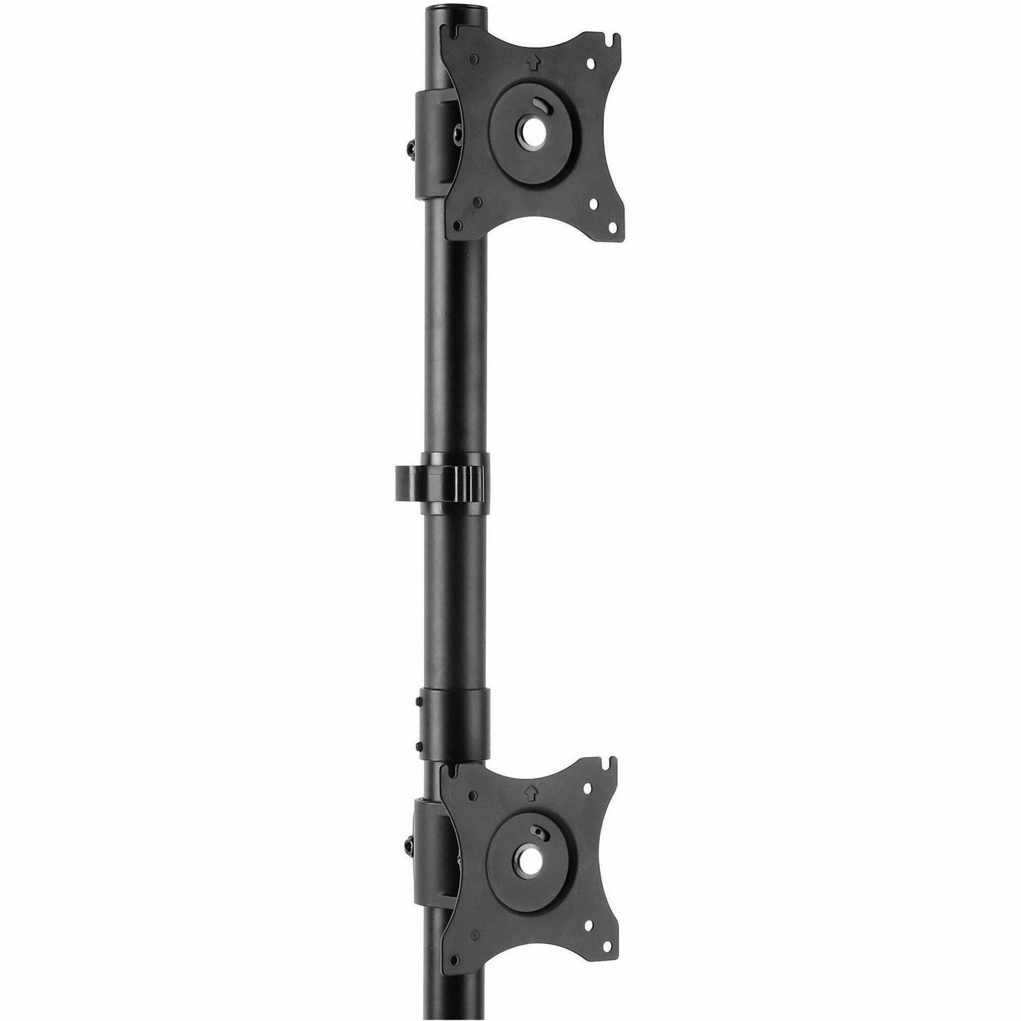StarTech.com Vertical Dual Monitor Stand, Heavy Duty Steel, Monitors up to 27" (22lb/10kg), Vesa Monitor, Computer Monitor Stand - ARMBARDUOV