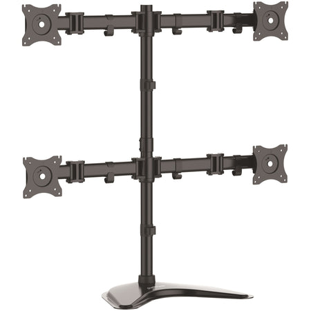 StarTech.com Quad Monitor Stand, Crossbar, Steel, Monitors up to 27" (17.6lb/8kg), VESA Monitor, Computer Monitor Stand, Monitor Arm - ARMBARQUAD