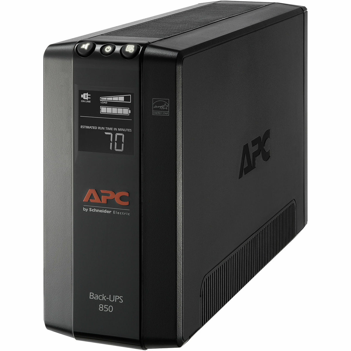 APC Back-UPS 850, Compact Tower, 850VA, 120V, AVR, LCD, 8 NEMA outlets (4 surge) - BX850M