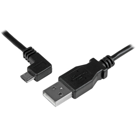 StarTech.com 0.5 m Left Angle Micro USB Cable - Charge and Sync Cable - USB to Micro USB - 24 AWG - USBAUB50CMLA