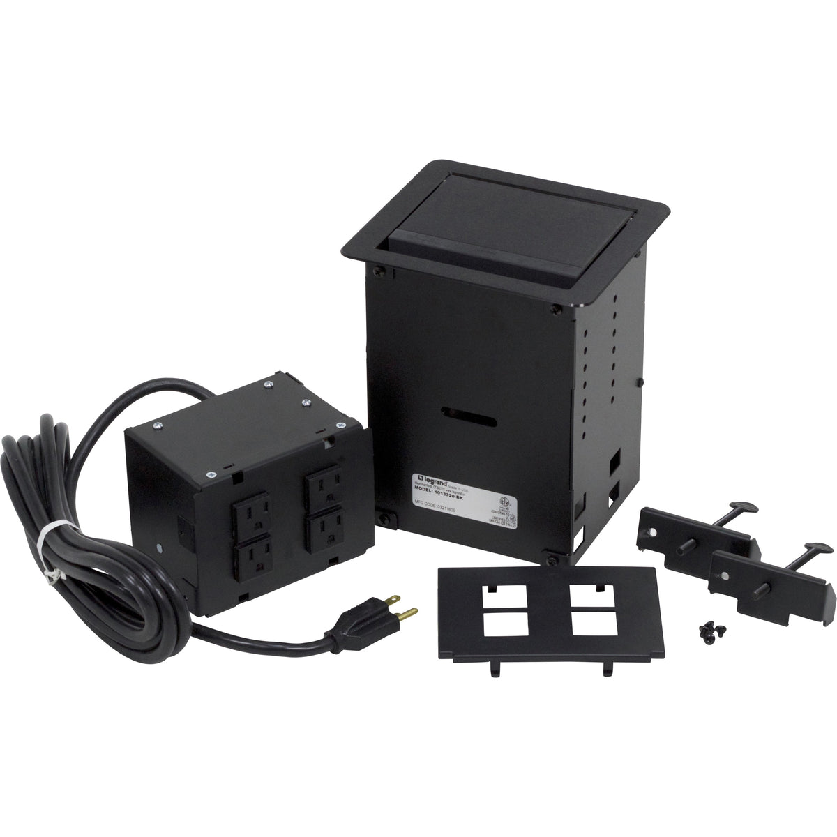 Middle Atlantic Integreat All Power Table Box, Cord Ended, Black - TB672PPBK