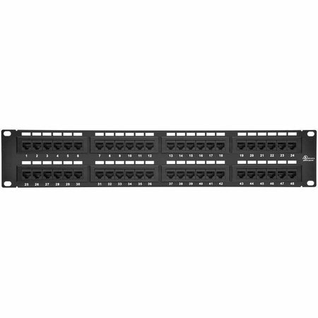 Monoprice 48-port Cat6 Patch Panel, 110 Type (568A/B Compatible) - 7305