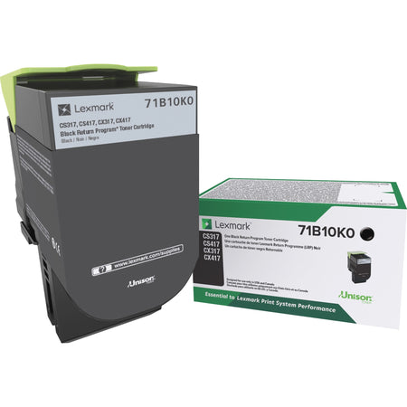 Lexmark Unison Original Laser Toner Cartridge - Black - 1 Each - 71B10K0
