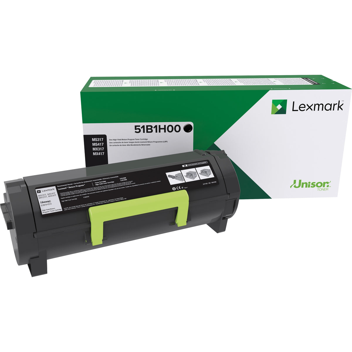 Lexmark Original High Yield Laser Toner Cartridge - 1 Each - 51B1H00