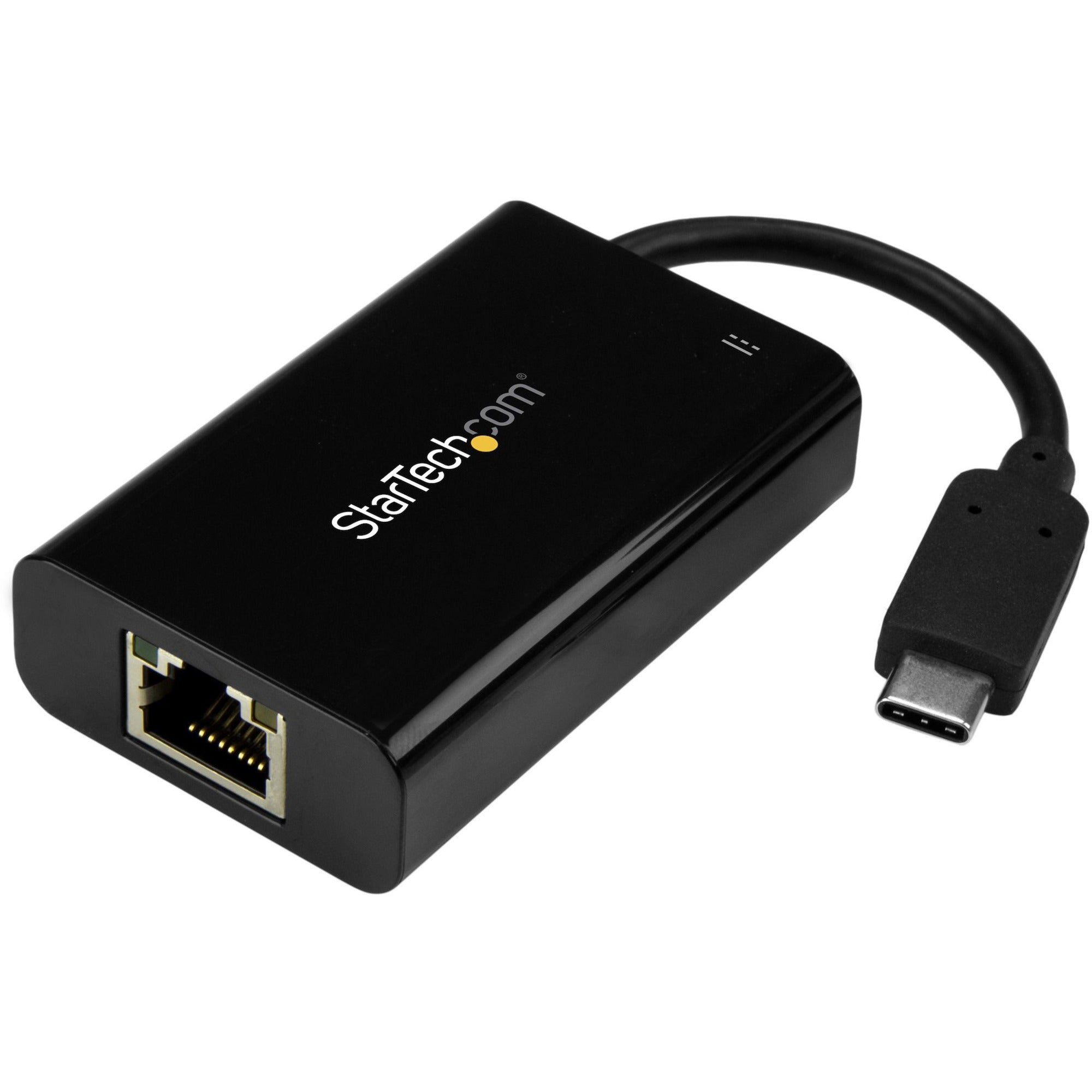 StarTech.com USB C to Gigabit Ethernet Adapter/Converter w/PD 2.0 - 1Gbps USB 3.1 Type C to RJ45/LAN Network w/Power Delivery Pass Through - US1GC30PD